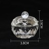 2PCS Nail Art Glass Bowl with Lid Crystal Cup Nail