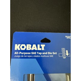 Kobalt #5036565 All-Purpose SAE Tap And Die Set 12 Piece New