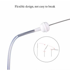 Long Straw Cleaner Brush Set,10 Pcs 8.3 Inch Botthle Cleaning Brush and Nylon Tube Brush Brush Kit for Sippy Cup Narrow Neck Tubes, Water Bottles,Straws(Black)