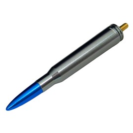 VMS Racing 50 Cal Caliber GUNMETAL BLUE TIP BULLET ANTENNA in Heavy Gauge Billet Aluminum Short Compatible with Jeep Wrangler JK JKU JL Sahara Sport Rubicon Unlimited Fifty 2007-2020