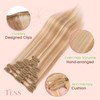 TESS Seamless Clip in Hair Extensions Human Hair Remy Clip