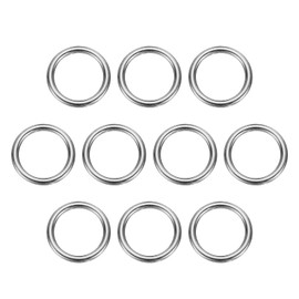 HARFINGTON 10pcs O Ring Buckles 3/4" (20mm) Zinc Alloy Electroplated Round Ring Buckles Multi-Purpose Buckle Loop Ring for Hardware Bags Belts Craft DIY Accessories, Silver