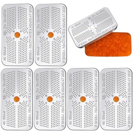 6 Pack 40 Gram Silica Gel Canister Dehumidifier Desiccant Orange to Green Reusable Indicating Desiccant Moisture Absorber for Car Closet Cabinet Bag Storage Box(6 Boxes)