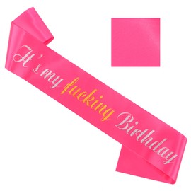 COCIDE It's My Birthday -Birthday Sash for Women Glitter Sashes for Girls Womem and Men 16th 18th 21st 30th 40th 50th 60th 70th 80th 90th Birthday Party Supplies Decorations (Hot Pink)