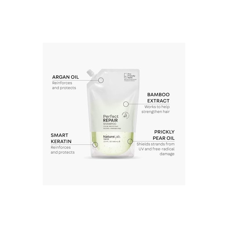 NatureLab - Recambio para champú reparador para el cabello Hidrata