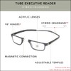 Clic Magnetic Reading Glasses for Men or Women, Computer Readers,