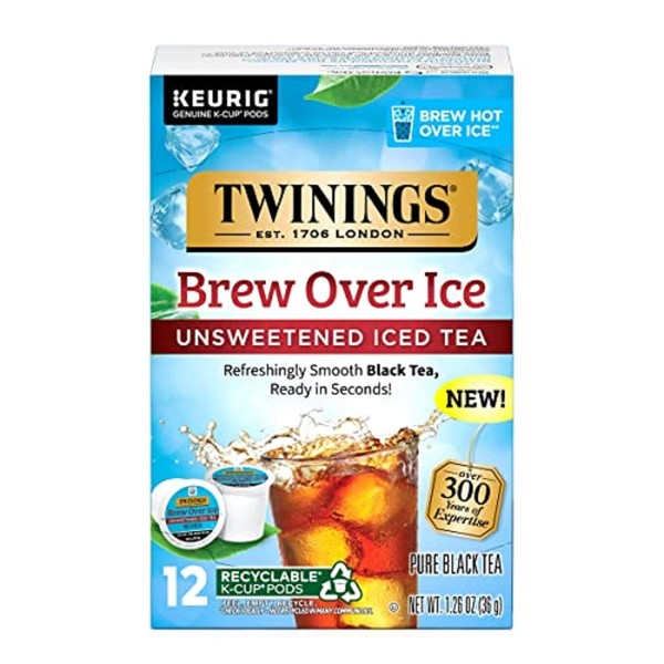 Twinings Brew Over Ice Unsweetened Black Iced Tea K-Cup Pods