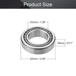 Othmro 32007 Tapered Roller Bearings Deep Groove Ball Bearings Carbon Bearing Steel Ball Bearings Single Row Wheel Bearings for Freight Trailer Transmissions Gearboxes 1.38x2.44x0.71inch