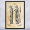 Golf Bag Patent Framed Print (9x12) Golf Gifts, Office Decor,