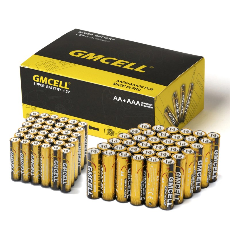 GMCELL 36 AAA Batteries + 36 AA Batteries Combo 1.5V