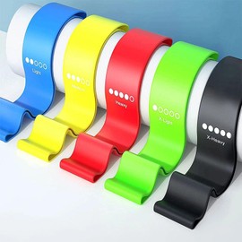 Aczyqws Bands Skin Friendly Exercise Bands 5 Strength Levels Workout Loop Band Set of 5 Elastic Band for Men and Women Ideal for Home, Gym, Yoga, Training