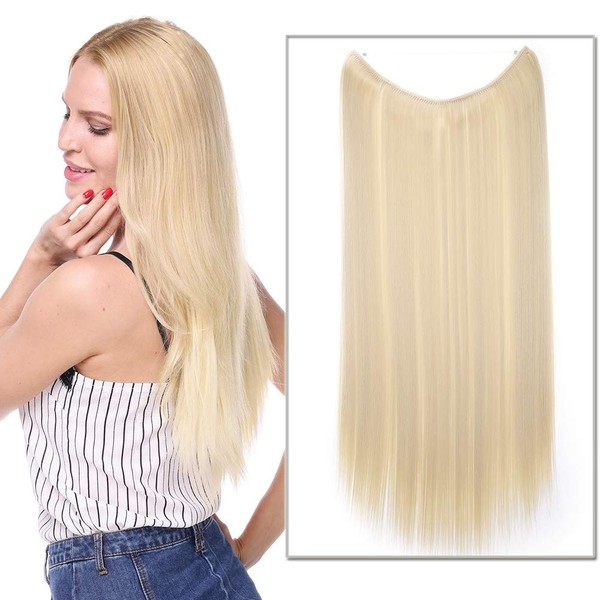 Wire-In, Smooth Hair Extensions Smooth 50 cm Bleach blonde
