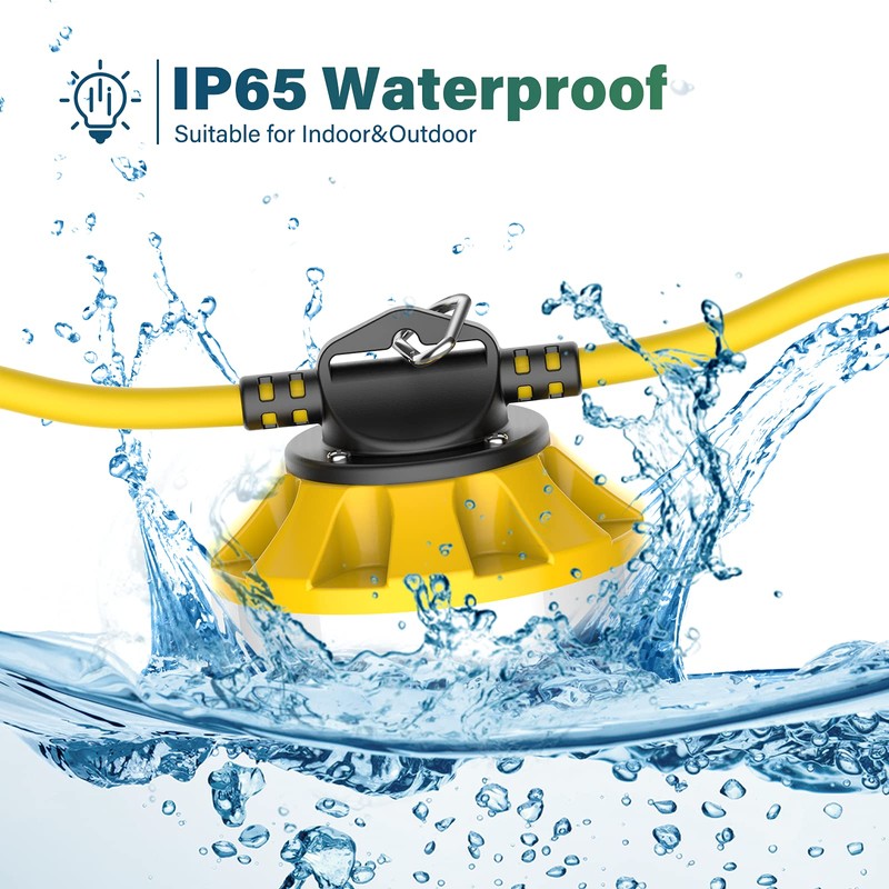 Construction Lights String Temporary Lighting - 200ft Work Light Stringer