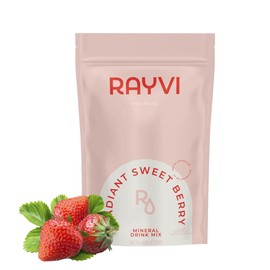 Rayvi Zero Sugar Electrolytes + Minerals Hydration Powder - Vegan, No Sugar and Artificial Additives - 1 Pack (30 Servings) - Hydration Drink Supplement - (Radiant Sweet Berry Flavor)