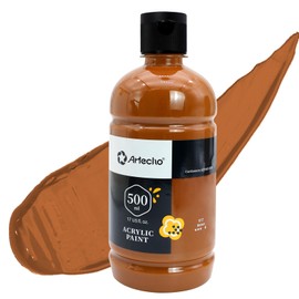 Acrylic Paint Brown 500 ml, Waterproof and Non-fading, Quick Drying, Acrylic Paint for Canvas, Wood, Fabric, Crafts, Leather and Stone