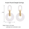 RUOFFETA Acrylic Rectangle Earrings, Fashion Acrylic Square/Oval/Hoop Statement Drop Earrings