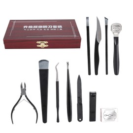 11pcs / set Pedicure Knife Kit Stainless Steel Toenail Knives Dead Skin Remover Set