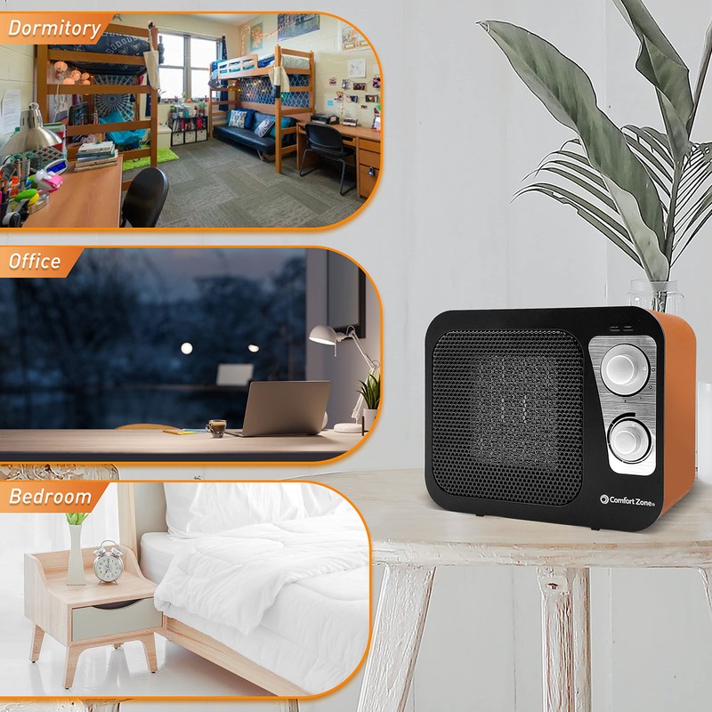 Comfort Zone Space Heaters for Indoor Use, Portable Heater, Fast