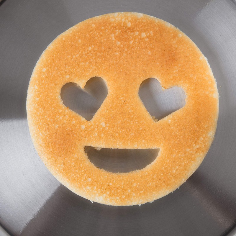 Emoji Pancake Molds and Egg Rings (4 Pack) for Kids