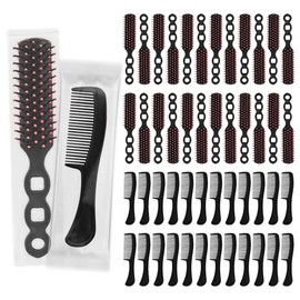 Hair Brush and Combs Bulk Individually Wrapped for Homeless,Disposable Hair Combs Bulk Hair Brushes Detangling Hairbrush for Women Shelter Nursing Hotel Church Charity Supplies50