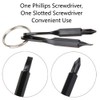 2 Pack Keyring Screwdriver, Portable Phillips Flathead Keychain Screwdriver Outdoor