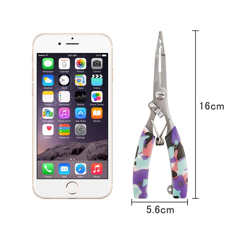 fupany Fishing Pliers Multifunctional Fishing Pliers Stainless Steel Camouflage Pattern