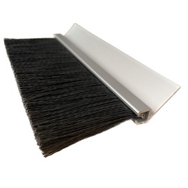 JaCor 2.0" Nylon Brush Seal Weatherproofing, 2.0" Brush Seal x 1.0" 45deg Holder x 8ft + 8ft Long Brushes (16ft Total)