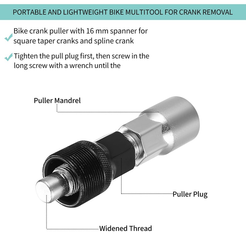 lzijun Crank Puller Bicycle Crank Puller and Bottom Bracket Tool,