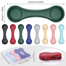 Pack of 8 Magnetic Leather Bookmarks - Handmade Vintage Bookmarks with Strong Adhesion, Magnetic Bookmark Clip for Book Lovers, Elegant Colours for Book Lovers & Readers