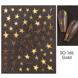 7 Sheets Star Nail Stickers Decals Gold Silver White Black Star Nail Art Stickers 3D Self Adhesive Star Nail Decals Star Nail Designs Nail Art Supplies for Women Nail Manicure Decorations