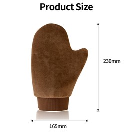 FUZVOL Self Tanning Mitt,Velvet Tan Mitt,Double Sided Fake Tan Mitt Lotion Applicator Self Tanning Glove with Elastic Wrist for Self Tanning