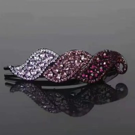 EZ PEACH Hair Clip, Large, Side Barrette, Hair Clip, Firm, Strong Hold, Simple Hair Accessory, Easy to Hair, Sparkle, Elegant, Hair Arrangement, Hair Ornament, Tail Clip (Purple)