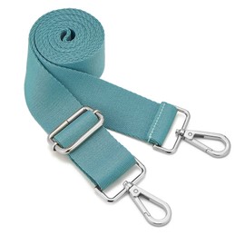 ZOOEASS Silvery Buckles Wide Shoulder Strap (Solid),Adjustable Replacement Belt Crossbody Canvas Bag Handbag (Jade)