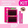 PURELEOR Lash Clusters Kit Fluffy 50D 80D 100D 150D Individual