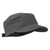 Garment Washed Heavy Stitching Army Cap - Charcoal Grey OSFM