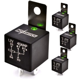 HD Switch (3 Pack) 12V 40A Waterproof Relay Replaces Kubota K3181-62330 w/LED Indicator Light & Dielectric Grease