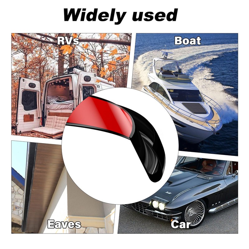Ameri PVC Plastic Rain Gutter for Cars, Vans, and RVs,