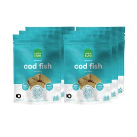 Open Farm Dehydrated Dog Treats, Gently Cooked Recipe with Natural Simple Ingredients and No Artificial Flavors or Preservatives (6 Pack Dehydrated Cod)