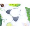 Bonnie Z. Leonardo Fine Velvet Cat Ears Headband Grey-CA