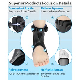 Healsmile Professional AFO Drop Foot Brace Orthosis for Hemiplegia & Stroke Varus Foot Drop, Improve Walking Gait & Relieve Pain, Lightweight Foot Drop Brace for Men & Women, Left/S