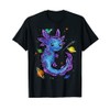 Galaxy Axolotl Funny Goth Space purple blue Astronomy Woman T-Shirt