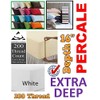 [hachette] 16" EXTRA DEEP FITTED SHEET DOUBLE SIZE CREAM 100%