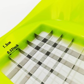 1 PCS Egg Chopper Egg Slicer Fruit Salads Cuter Potato Cutter Hard Boiled Egg Slicers Fruit Cube,Vegetable Slicer,Onion Mincer Chopper, Vegetable Chopper,Cutter,Dicer - Pack of 1 grid 0.5 inch,Green