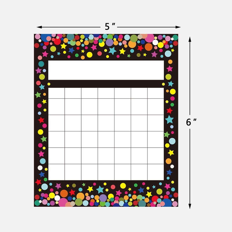Yoklili 80 Confetti Incentive Chart for Classroom Home with 800