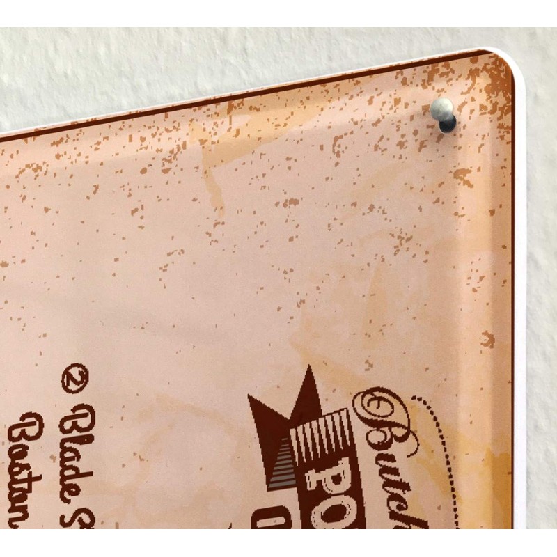 Tin Sign Kitchen Pork cutting