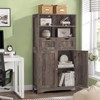 Iwell Iwell Tall Storage Cabinet with 2 Drawers & Adjustable