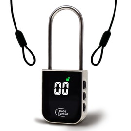 Habit Control Metal Timer Lock - Smart Padlock for Kitchen Cabinets, Timed Out Keyless Pad Lock, Electronic Time Locking Lock for Cell Phones, Snack, Liquor, Game Consoles & Other Unwanted Temptations