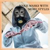 Seenelling 19 Pcs DIY Therian Mask Kit Blank Cat Mask