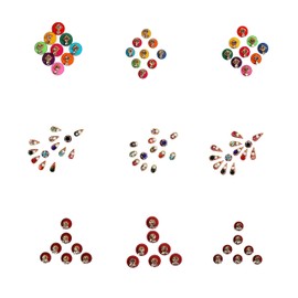 Bindi Pack of 9 Crystal Indian Traditional Designer Bindis Jewel For Forehead Face Tikka Multicolored Mixed Bindiya Stickers Adh esive Stone Bindi Body Tattoos for Women Girls Bride