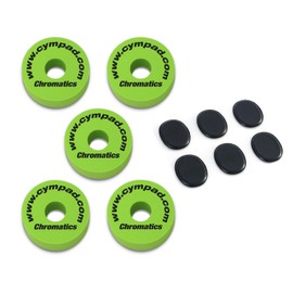 Cympad Chromatics Cymbal Felt Set 40 mm 5 Pieces Green with Keepdrum Fur Damper Pads